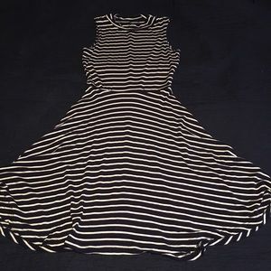 Sleeveless Striped Skater Dress